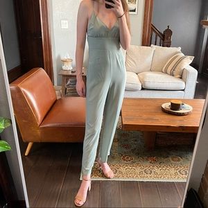 Abercrombie & Fitch Sage Green Crossback Jumpsuit